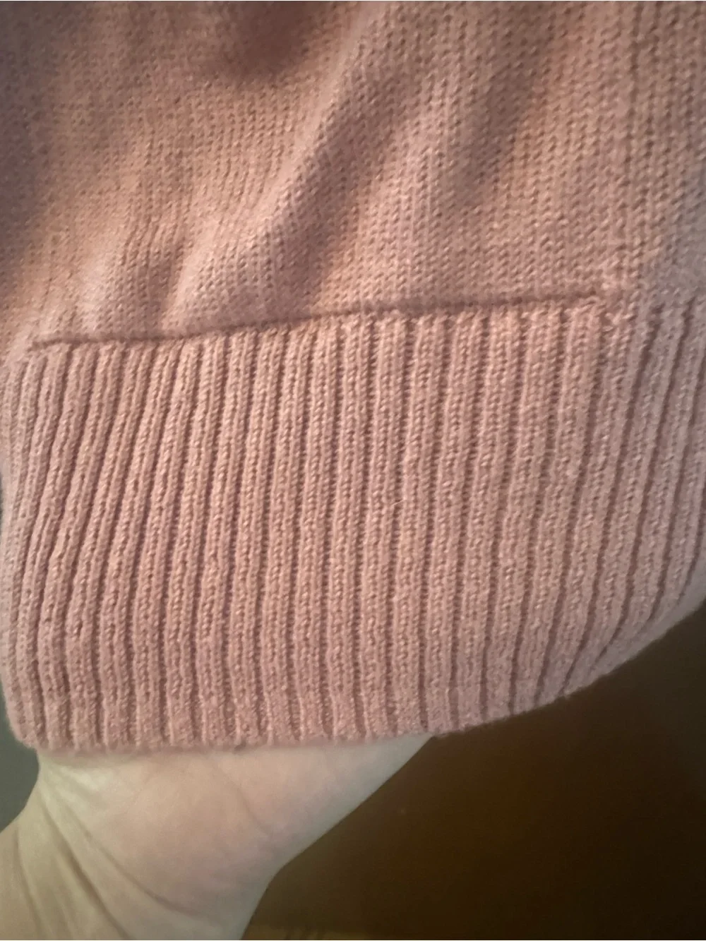 Banana Republic Women's Dusty Rose V-Neck Pocket Knit Sweater